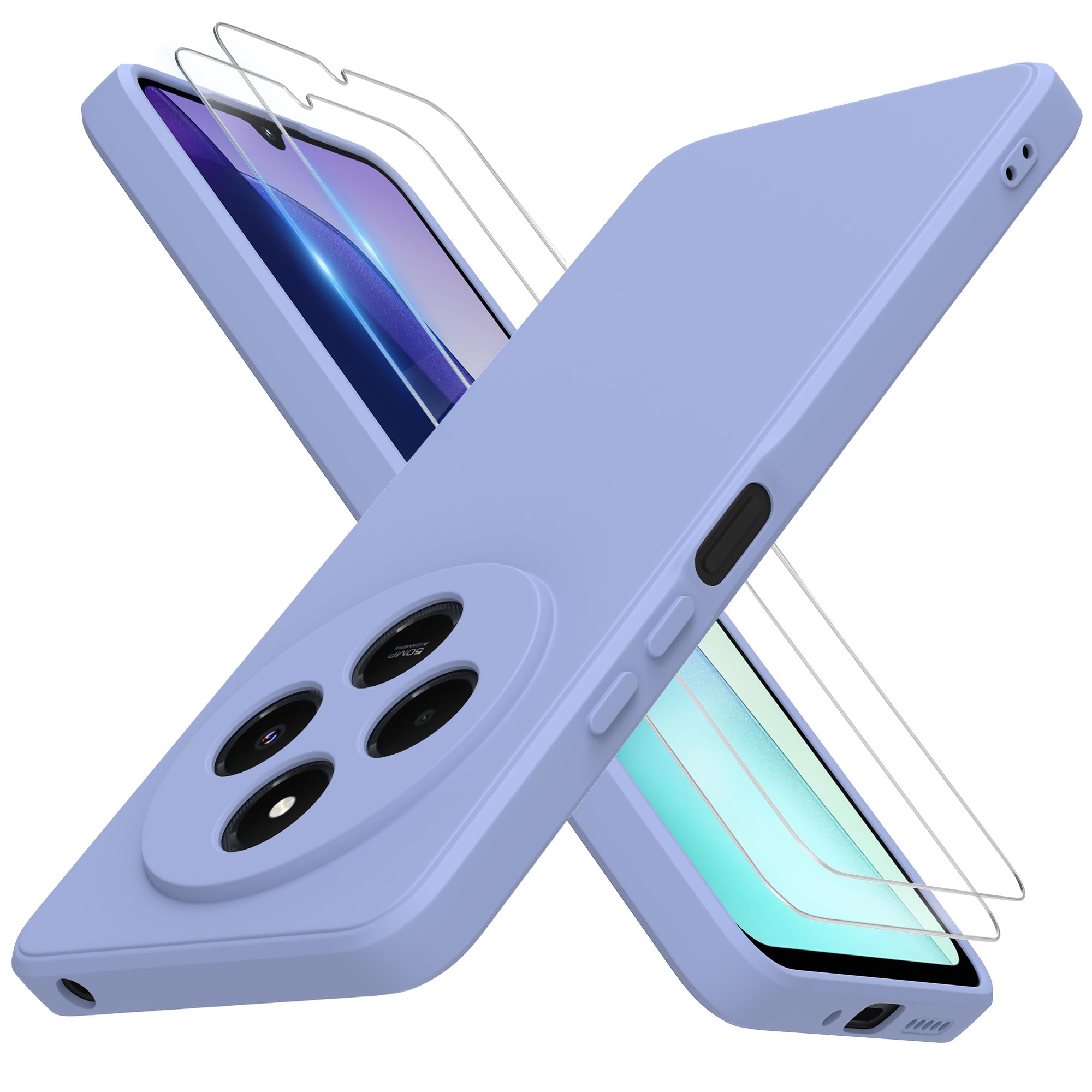THIYUFUNS Case for Xiaomi Redmi 14C 4G with 2 Tempered Glass Screen Protector, Redmi 14C Ca
