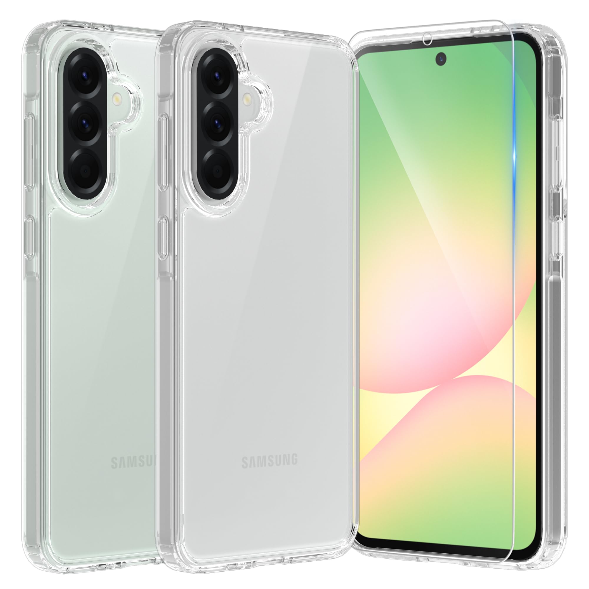 THIYUFUNS Case for Samsung Galaxy A56 5G Cover with 1 Pack Tempered Glass Screen Protector,