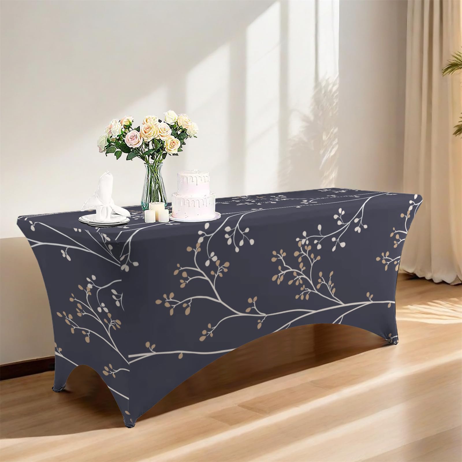 HZDHCLH Table Cloth Rectangular 183x76cm Polyester Wipeable Tablecloth