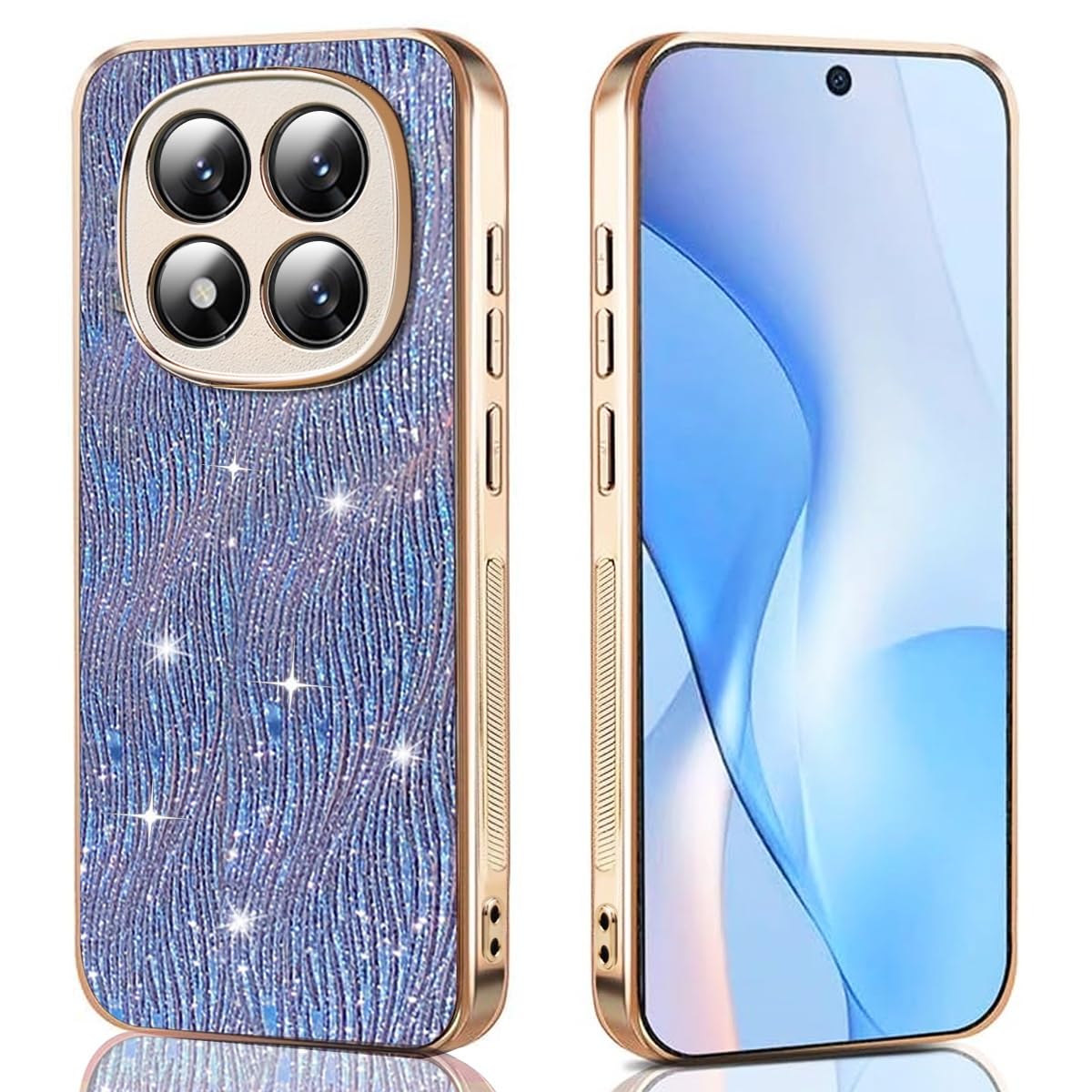 JNERBUYI Protective Case for Xiaomi Redmi Note 15 Pro 5g, Shockproof Phone Cover with Sparkle