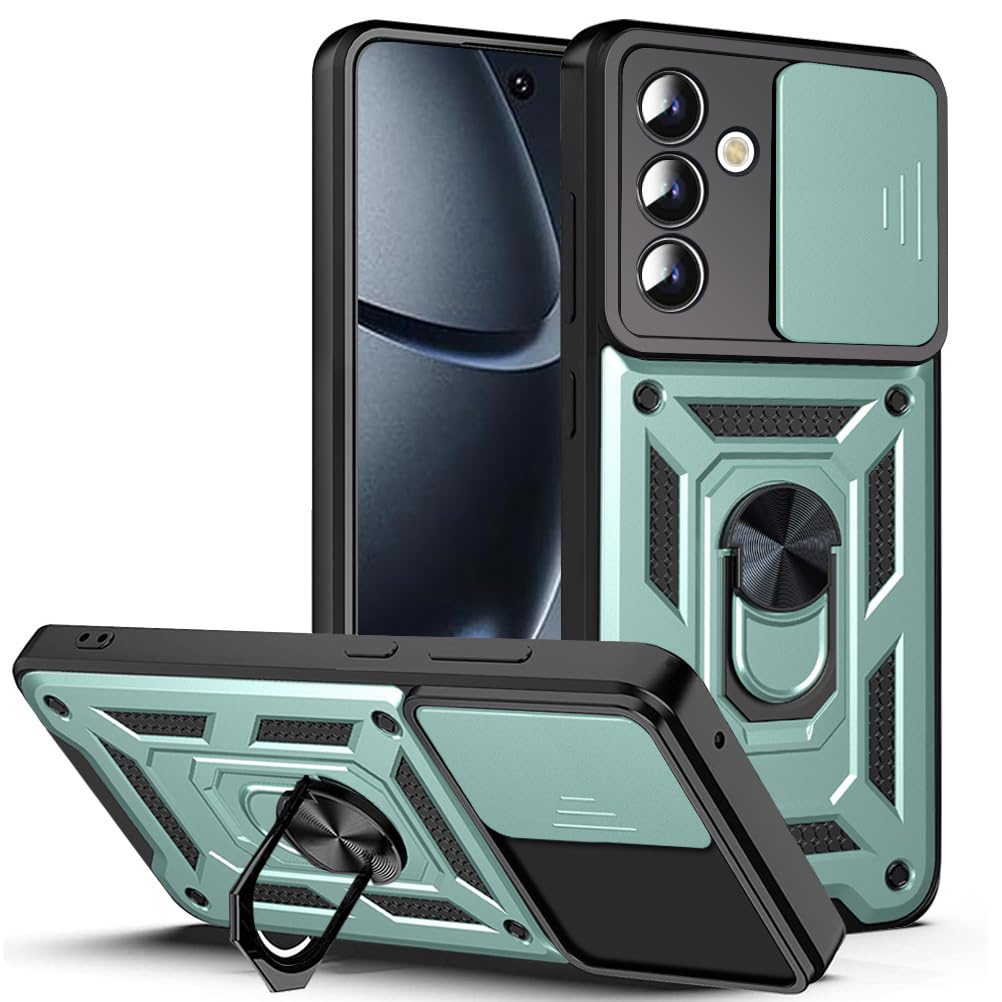 BEEJTUNY Case for Samsung Galaxy A57 5G, Cover Protective Bumper with Lens Shell, Shockproof (Green)