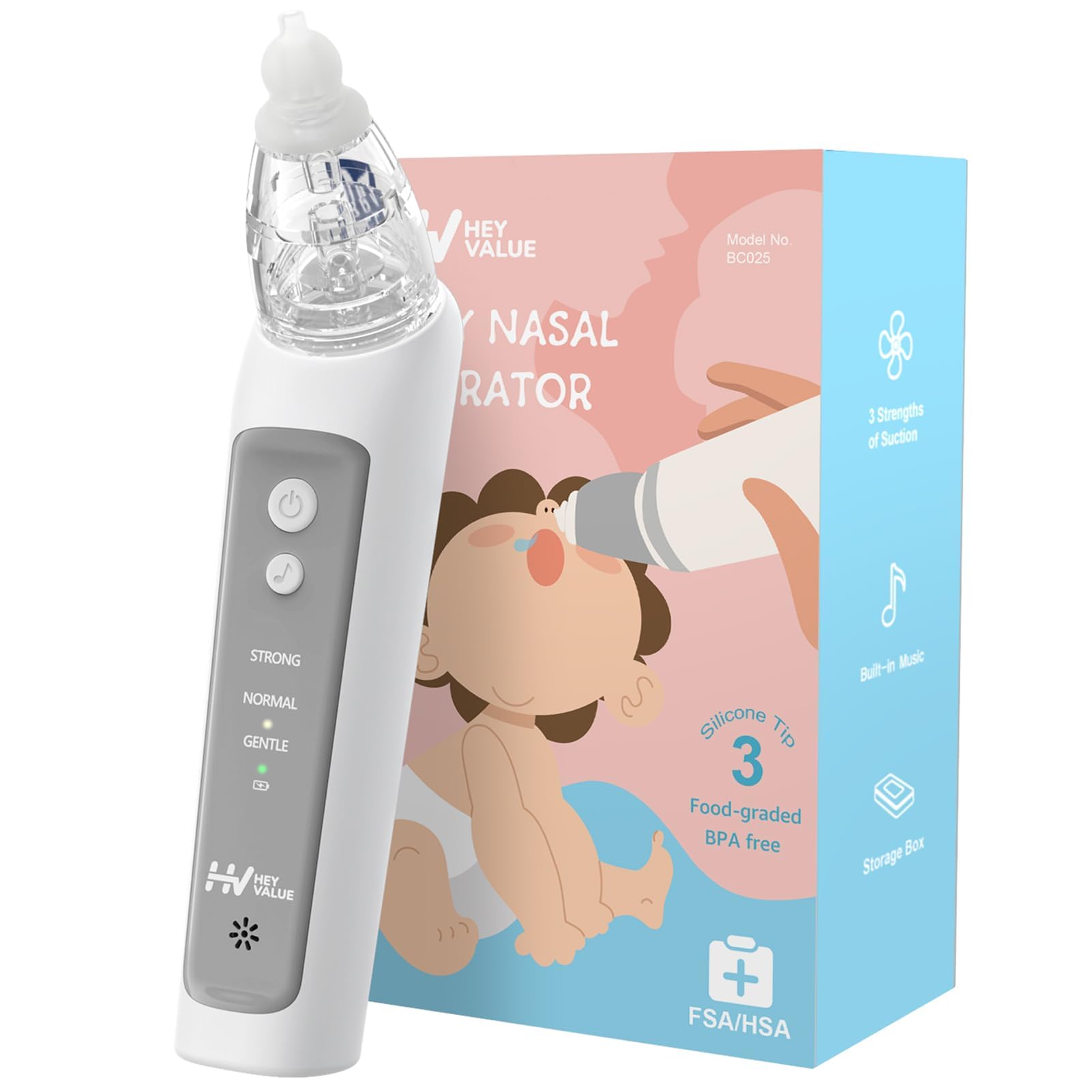 Nasal Aspirator for Baby, Baby Nose Sucker, Electric Nasal Aspirator for Toddler, Baby Nose