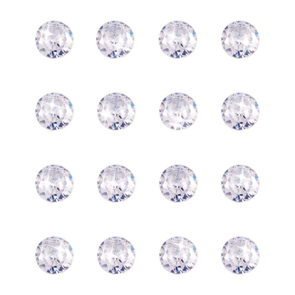 Craftdady 20pcs 6mm Clear Cubic Zirconia Stone Loose CZ Rhinestone Faceted Cabochons for Ea