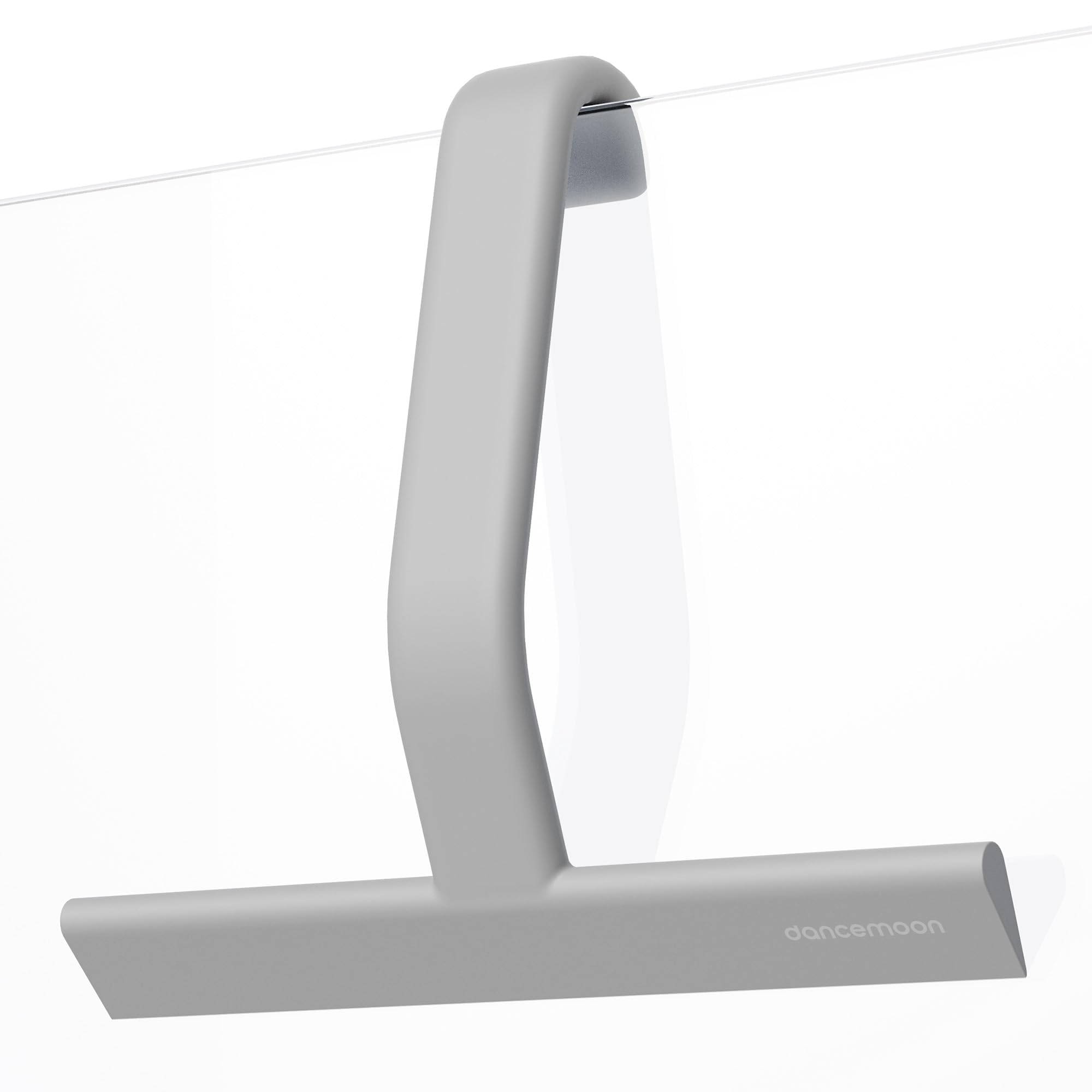dancemoon JustHang Shower Squeegee, All-One-Piece Soft-Touch Silicone Squeegee with Built-i