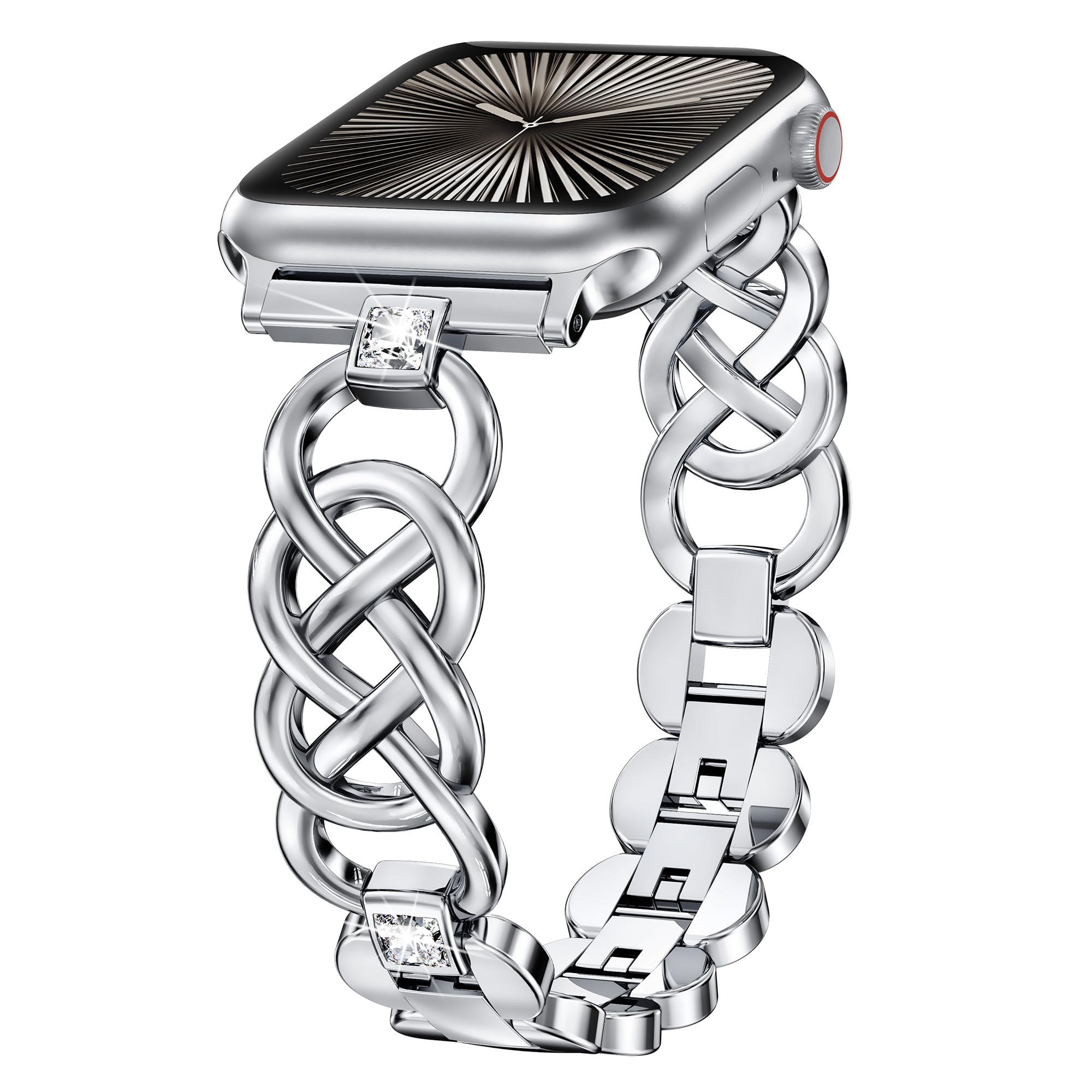 Wearlizer Elegant Celtic Knot Band Compatible with Apple Watch Metal Straps 42/41/40/38/46/