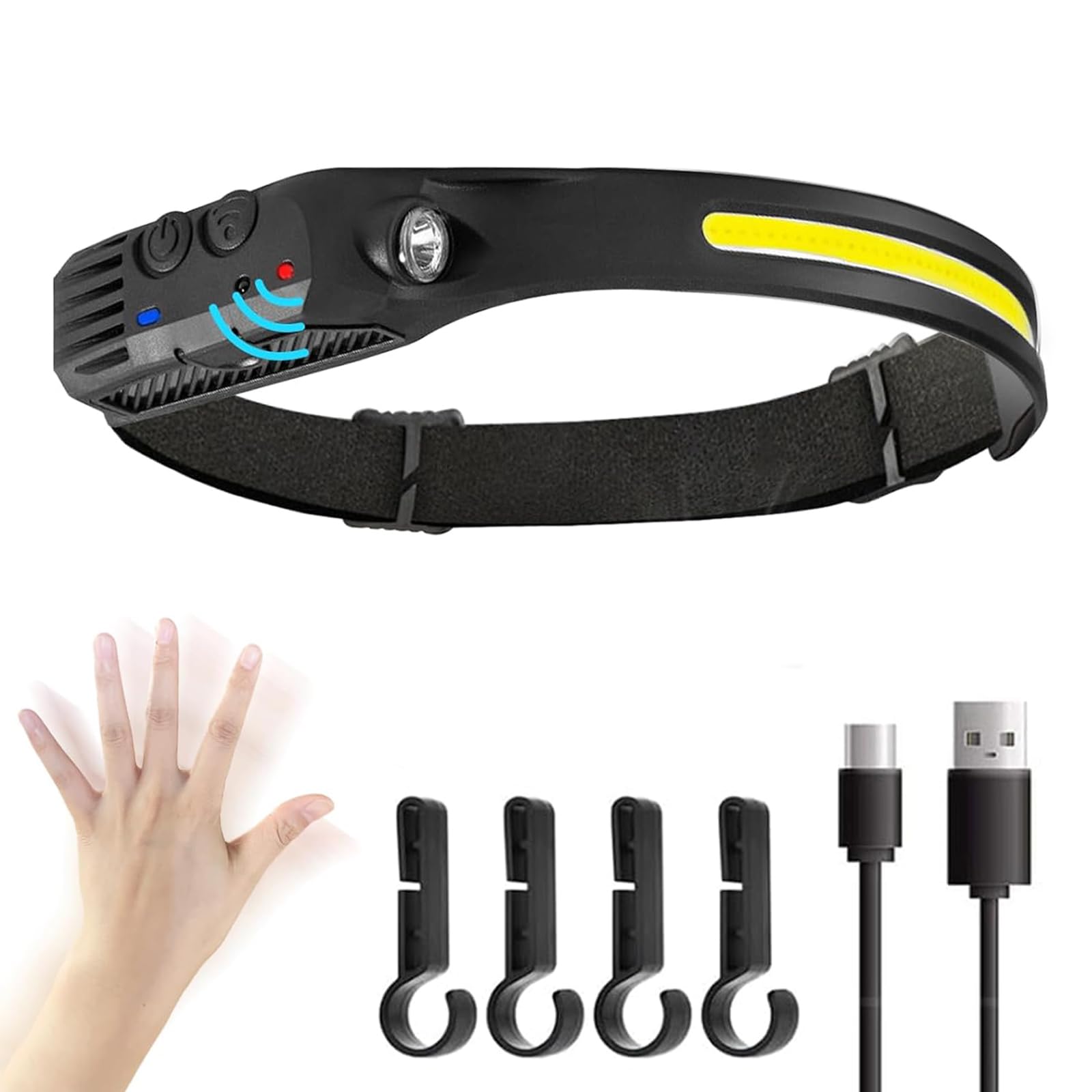 Head Torch Rechargeable, Luxelight LED Headtorch, 230Ã‚Â°Wide Angle Headlight, Waterproof L