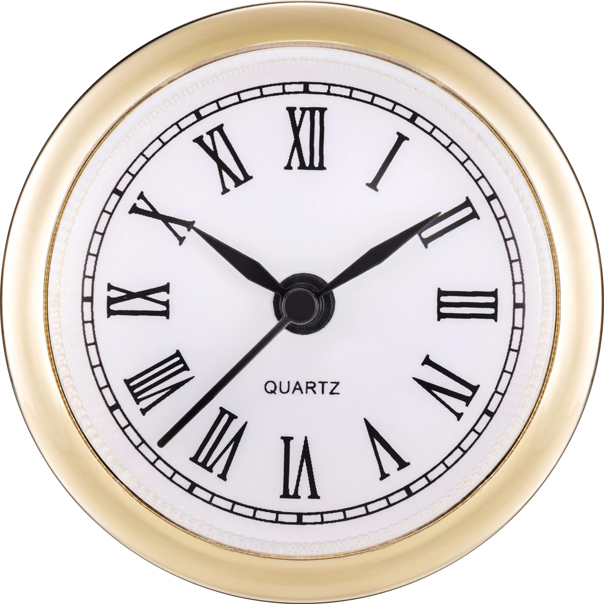 Hicarer 2. 4 Inch (61 Mm) Mini Quartz Clock Insert Round Clocks Head Insert Roman Number Re